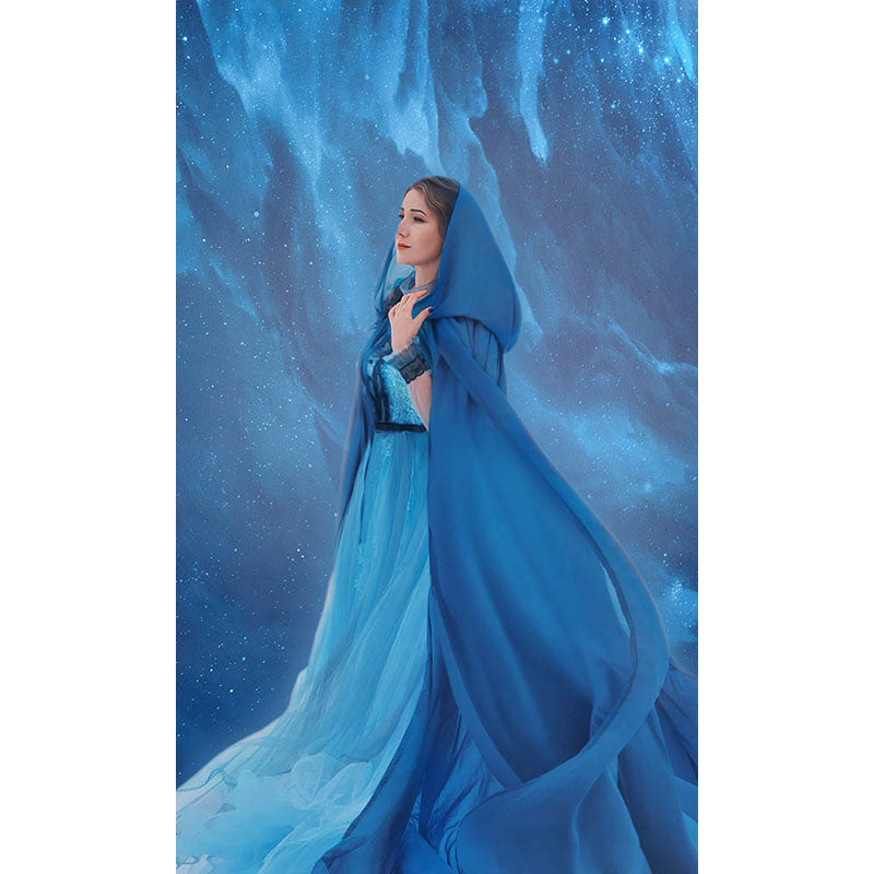 Avezano Blue Abstract Texture Photography Backdrop For Portrait-AVEZANO